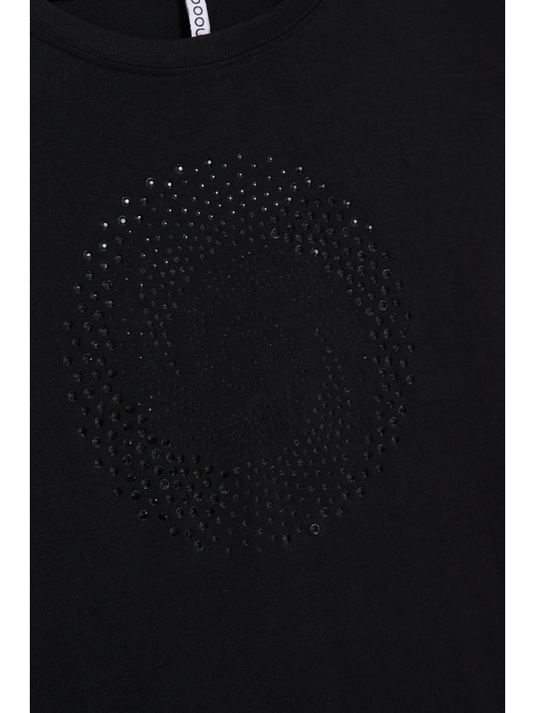 Moodo Čierna blúzka s vreckami Moodo