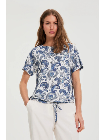 Moodo Top s paisley vzorom biely Moodo