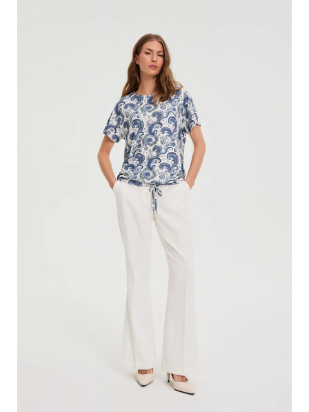 Moodo Top s paisley vzorom biely Moodo