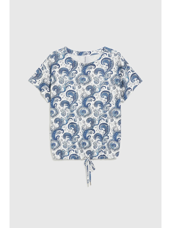Moodo Top s paisley vzorom biely Moodo