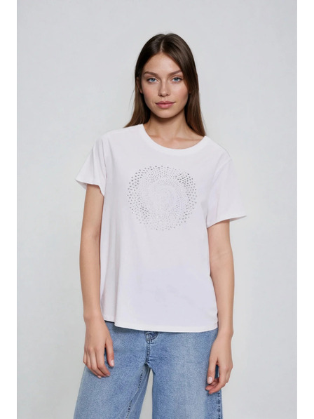 Moodo Biela blúzka s vreckami Moodo