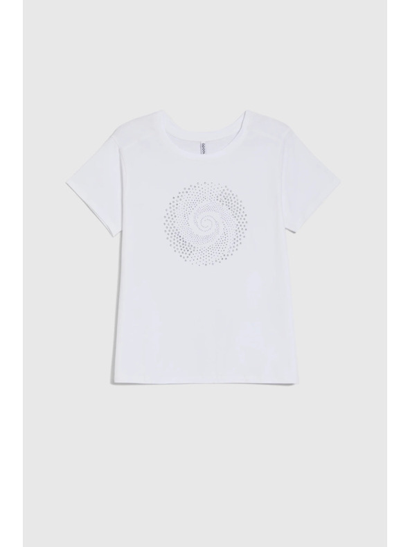 Moodo Biela blúzka s vreckami Moodo