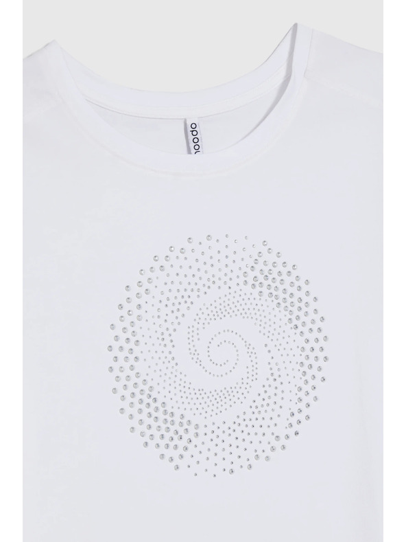 Moodo Biela blúzka s vreckami Moodo