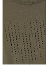 Moodo Olivová blúzka s vreckami Moodo