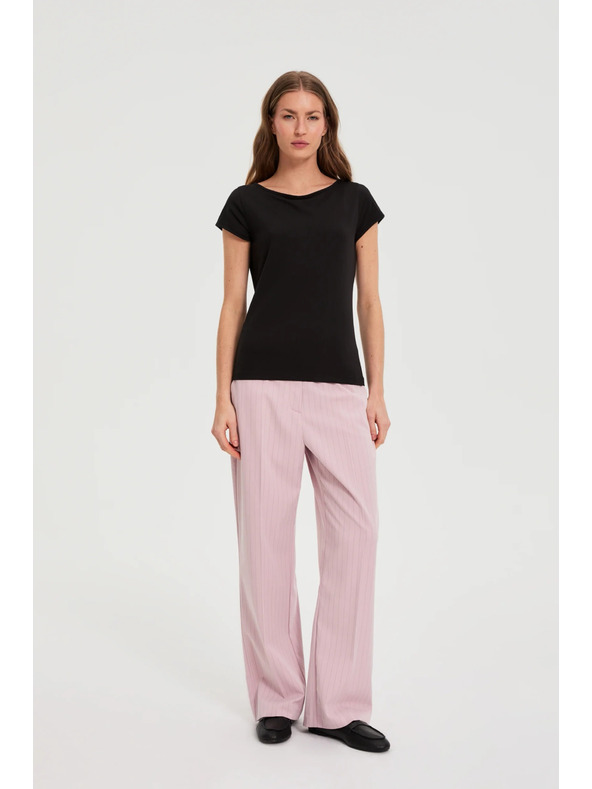 Moodo Bavlnené tričko čierne Moodo