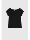 Moodo Bavlnené tričko čierne Moodo