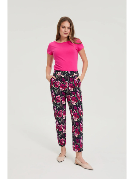 Moodo Bavlnené tričko fuchsiové Moodo