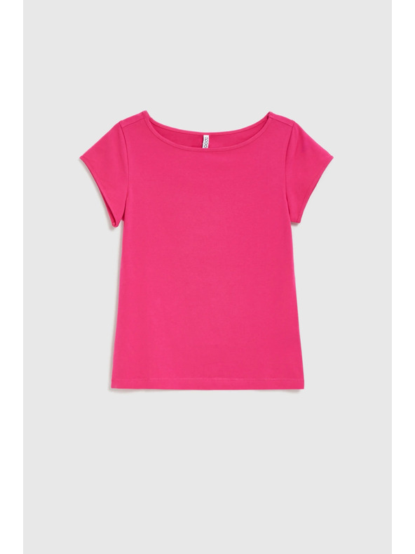 Moodo Bavlnené tričko fuchsiové Moodo