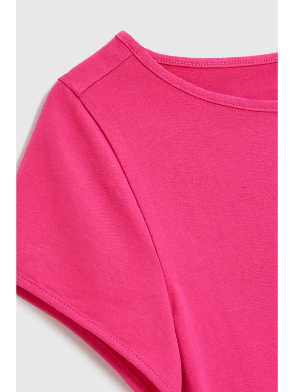 Moodo Bavlnené tričko fuchsiové Moodo