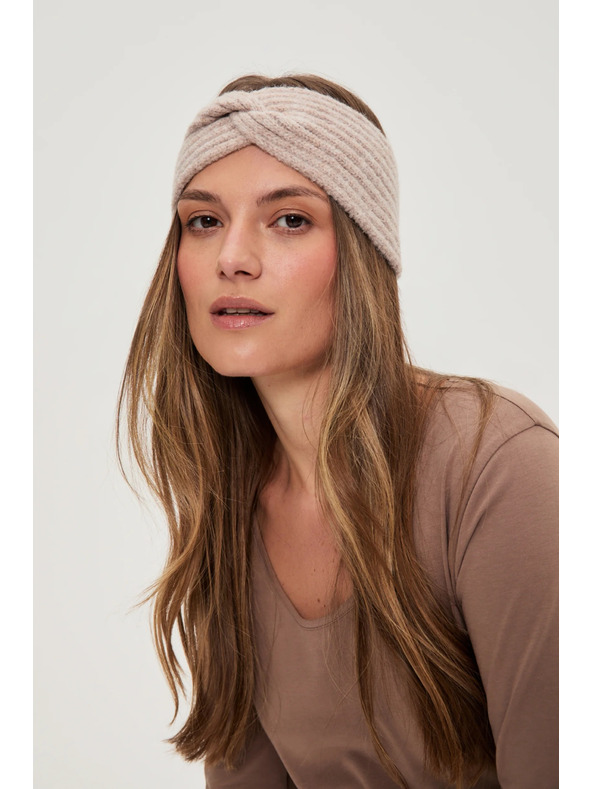 Moodo Pletená ružová čelenka Moodo