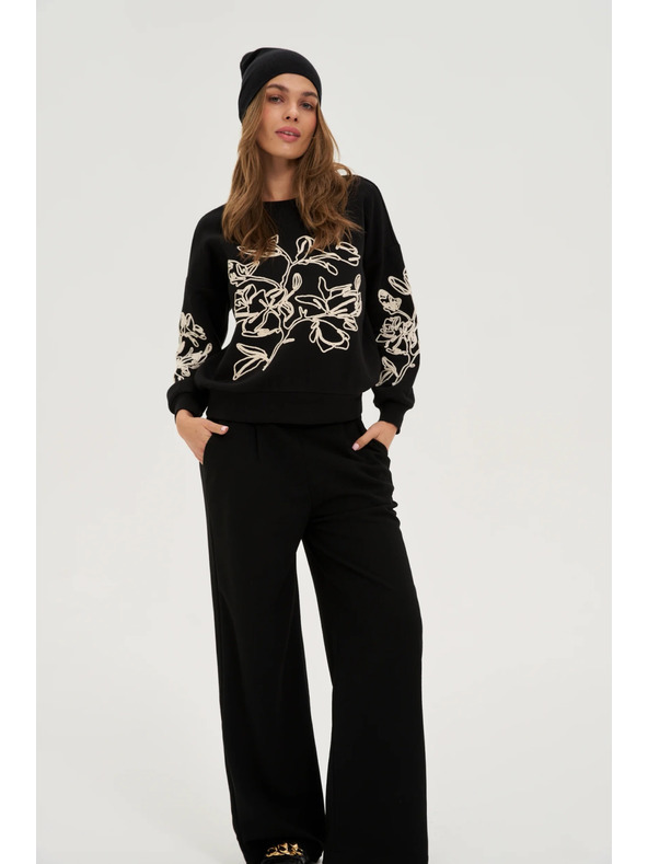 Moodo Hladká čiapka čierna Moodo