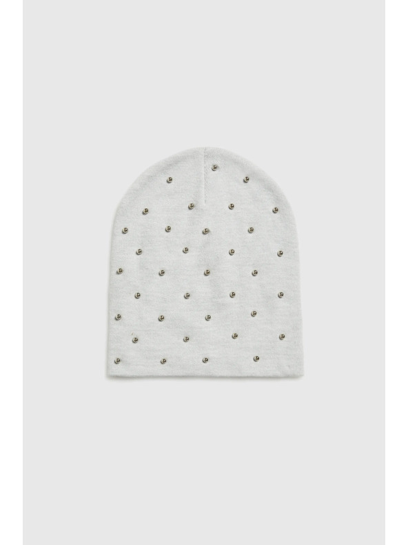 Moodo Čiapka s korálikmi sivá Moodo