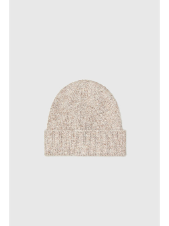 Moodo Čiapka s prímesou vlny béžová Moodo