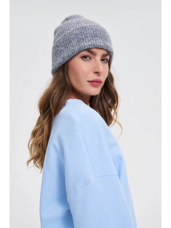 Moodo Čiapka s prímesou vlny sivá Moodo