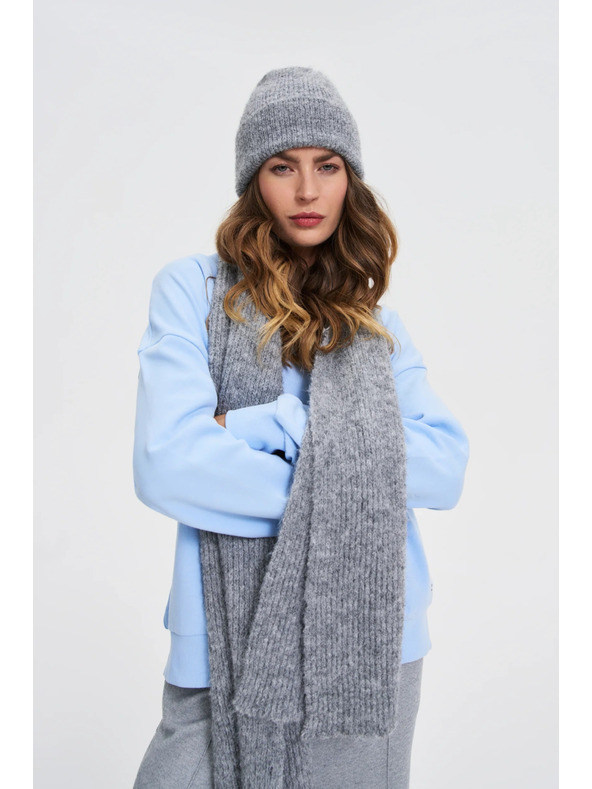 Moodo Čiapka s prímesou vlny sivá Moodo