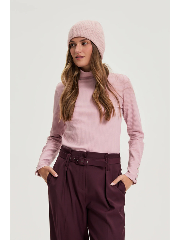 Moodo Pletená ružová čiapka Moodo