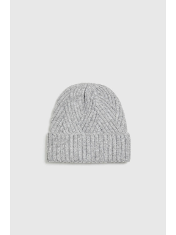 Moodo Čiapka z vlny svetlosivá Moodo