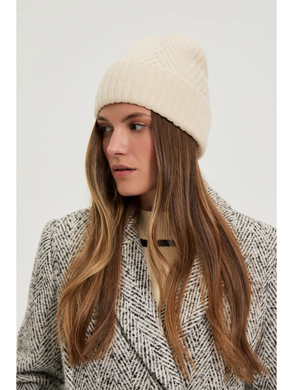Moodo Čiapka z vlny svetlobéžová Moodo
