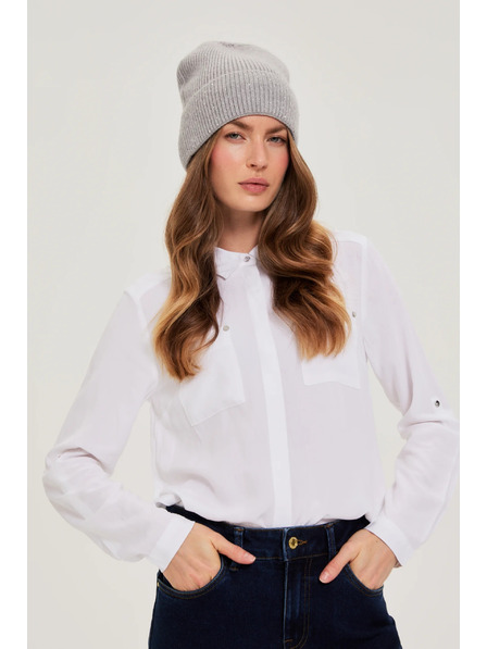 Moodo Čiapka s flitrami sivá Moodo