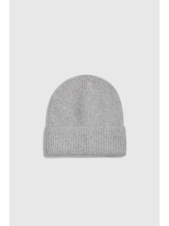 Moodo Čiapka s flitrami sivá Moodo