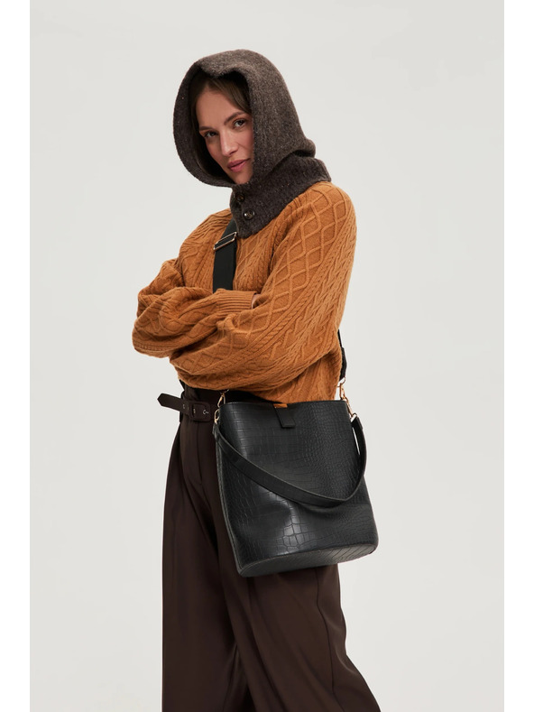 Moodo Pletená hnedá kukla Moodo