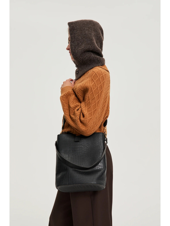 Moodo Pletená hnedá kukla Moodo