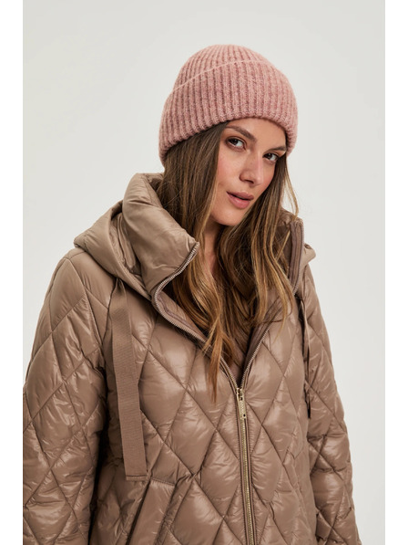 Moodo Čiapka s prímesou vlny tmavoružová Moodo