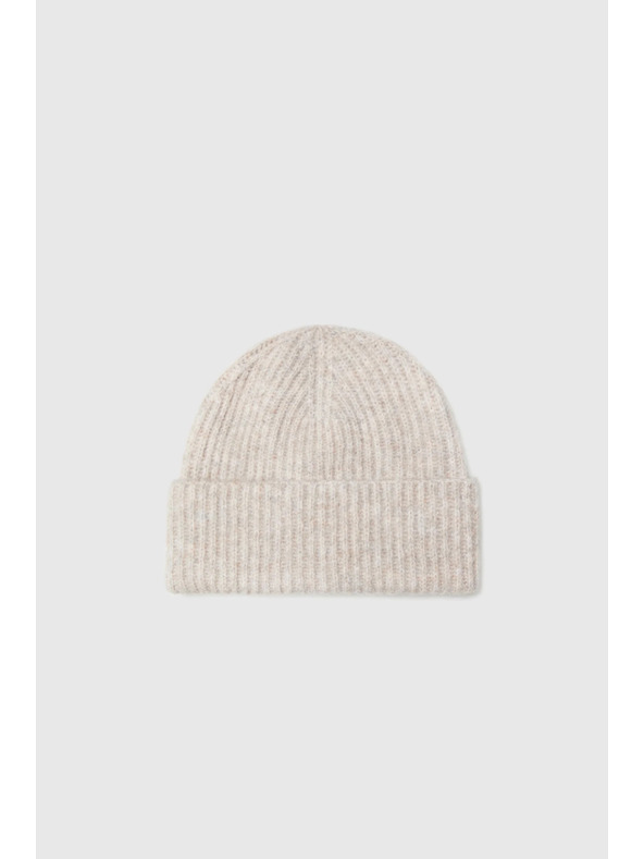 Moodo Čiapka s prímesou vlny béžová Moodo