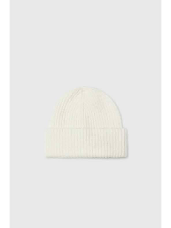 Moodo Čiapka s prímesou vlny biela Moodo