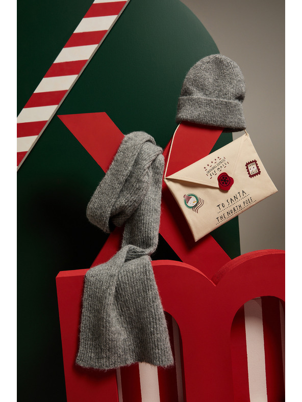 Moodo Zimná čiapka sivá Moodo