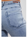 Moodo Svetlo modré džínsy medium waist s vreckami Moodo