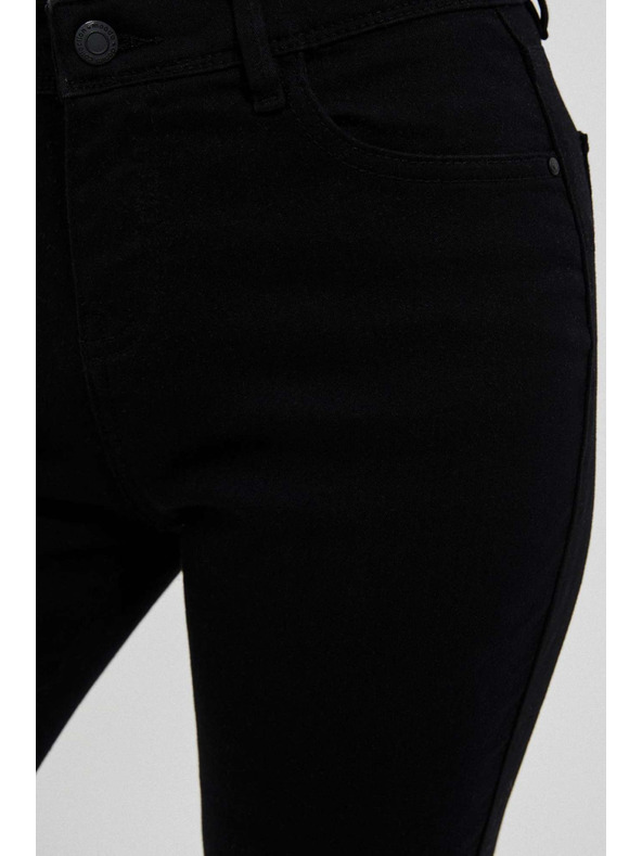 Moodo Skinny džínsy so stredným pásom čierne Moodo