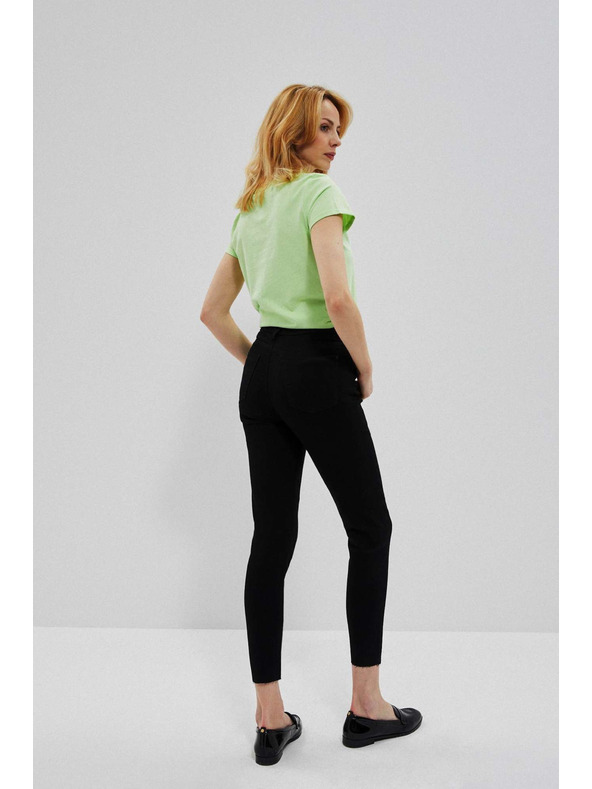 Moodo Skinny džínsy so stredným pásom čierne Moodo