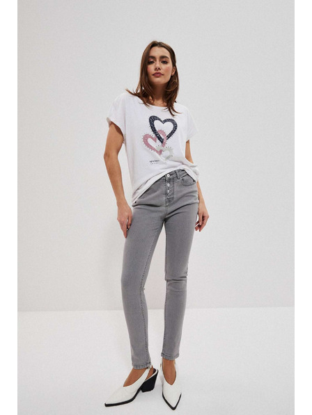 Moodo Sivé push up džínsy Moodo