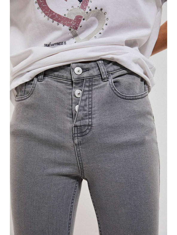 Moodo Sivé push up džínsy Moodo