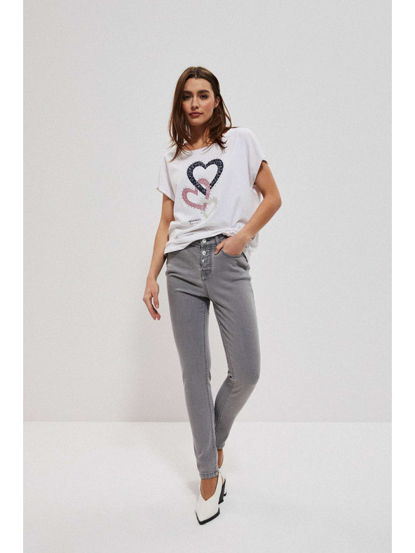 Moodo Sivé push up džínsy Moodo