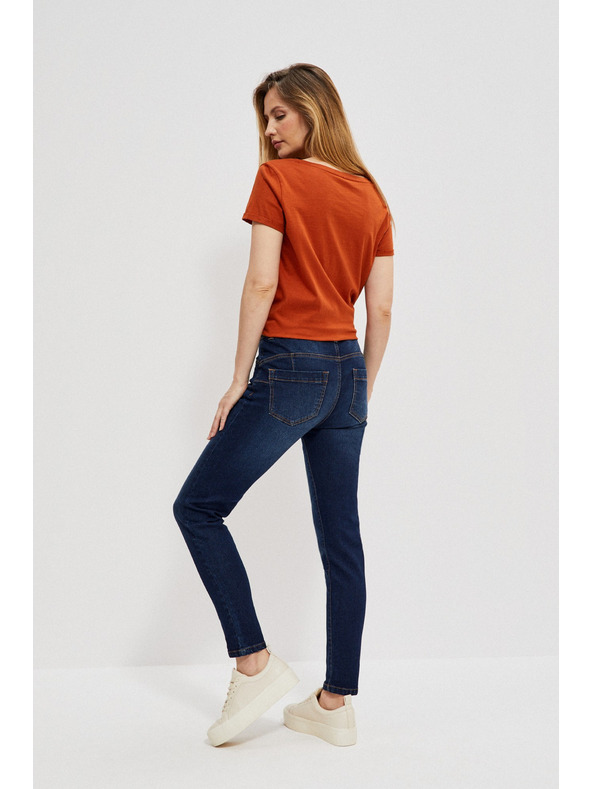 Moodo Úzke džínsy zafírové Moodo