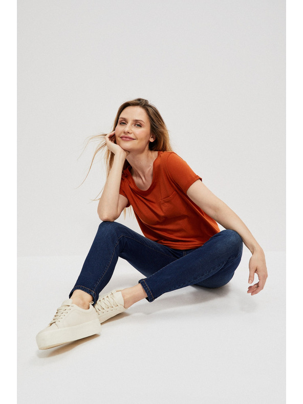 Moodo Úzke džínsy zafírové Moodo