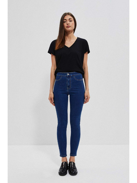 Moodo Džínsy s vysokým pásom modré Moodo