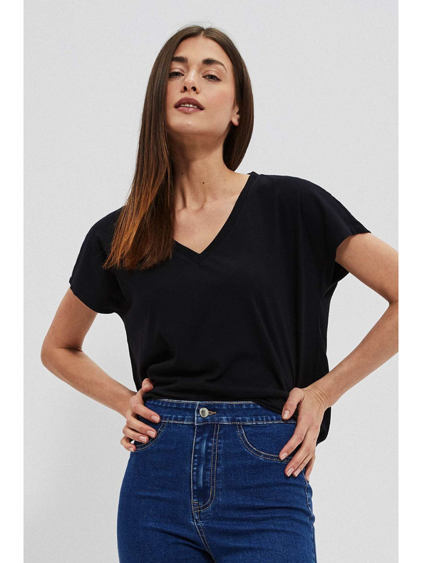 Moodo Džínsy s vysokým pásom modré Moodo