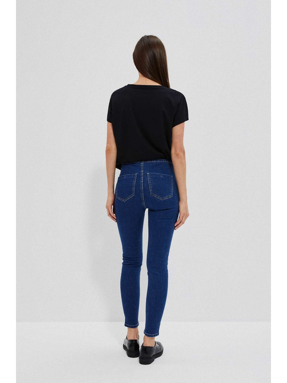 Moodo Džínsy s vysokým pásom modré Moodo