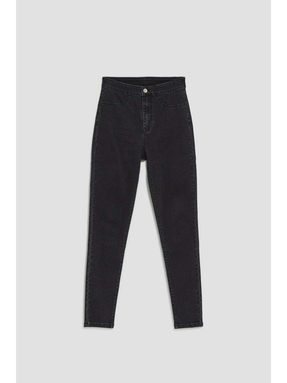 Moodo Džínsy s vysokým pásom čierne Moodo