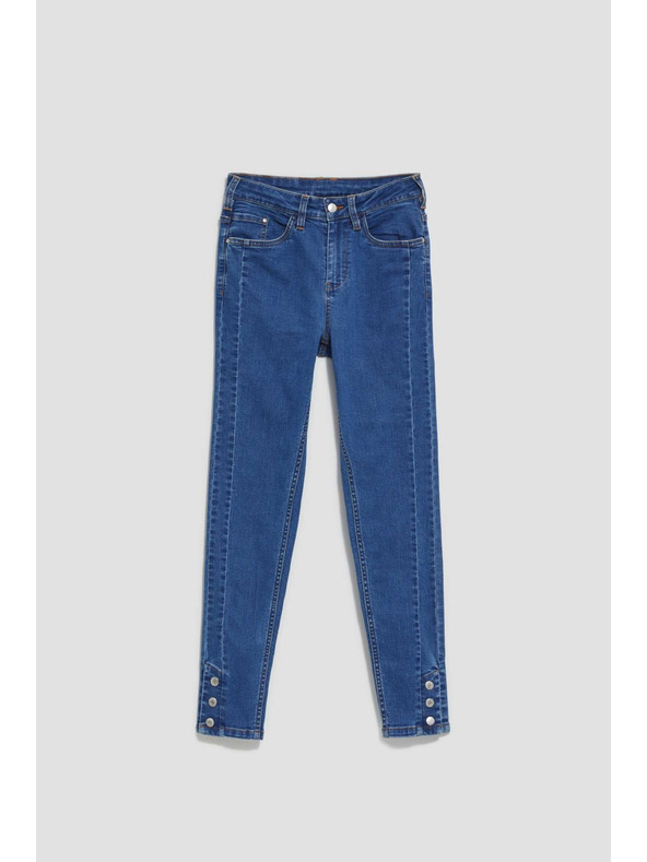 Moodo Úzke džínsy s ozdobnými gombíkmi Moodo