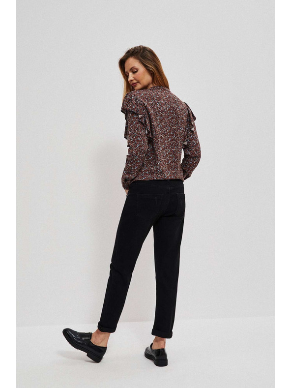 Moodo Čierne džínsy s rovným strihom Moodo