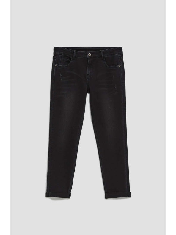 Moodo Čierne džínsy s rovným strihom Moodo