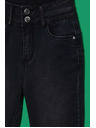 Moodo Skinny džínsy s dvojitým gombíkom grafitové Moodo