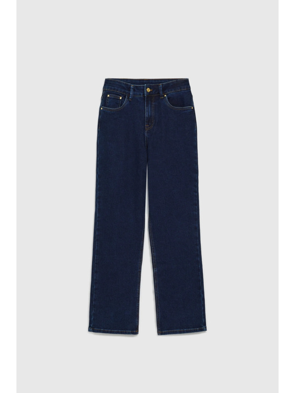 Moodo Hladké džínsy tmavé modré Moodo