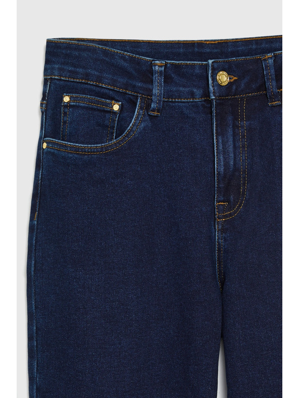 Moodo Hladké džínsy tmavé modré Moodo