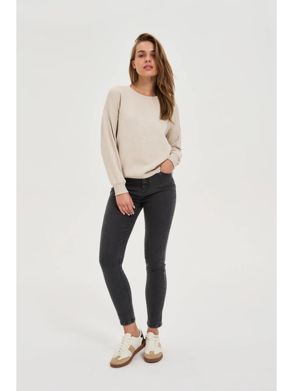 Moodo Úzke džínsy grafitové Moodo