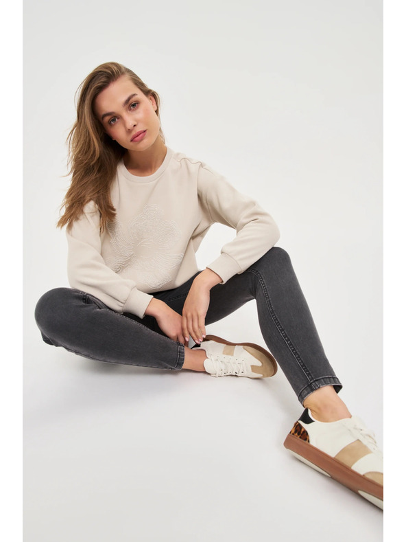 Moodo Úzke džínsy grafitové Moodo